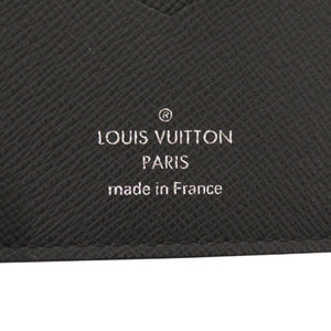 美品 ルイ ヴィトン ポルトフォイユ パンス M62978 タイガレザー ブラック マネークリップ カードケース 黒 LV 0779【中古】LOUIS VUITTON