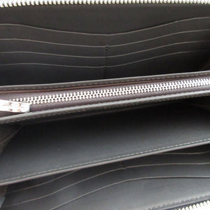 美品 ペッレモルビダ レザー グレー ラウンドファスナー長財布 財布 0780【中古】PELLE MORBIDA