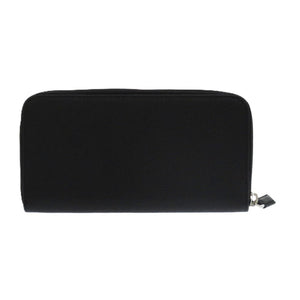 新品同様 プラダ ソフトカーフ トライアングル 2ML317 レザー ブラック 0781 黒 長財布【中古】PRADA