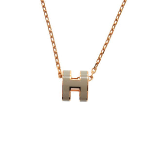 未使用 エルメス ミニ ポップアッシュ ポップH ブラウン ゴールド金具 ネックレス 茶 0782 【中古】 HERMES