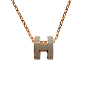 未使用 エルメス ミニ ポップアッシュ ポップH ブラウン ゴールド金具 ネックレス 茶 0782 【中古】 HERMES
