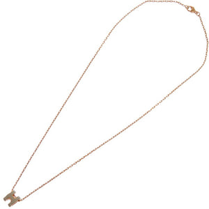 未使用 エルメス ミニ ポップアッシュ ポップH ブラウン ゴールド金具 ネックレス 茶 0782 【中古】 HERMES