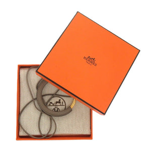 美品 エルメス ループグラン ペンダント A2561398 ヴォースイフト メタル エトゥープ 0783 ネックレス【中古】HERMES