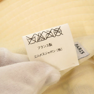 美品 エルメス MOTSCH BRIDES de GALA サイズ58 シルク 麻 ストロー ベージュ バケットハット 帽子 0785【中古】HERMES