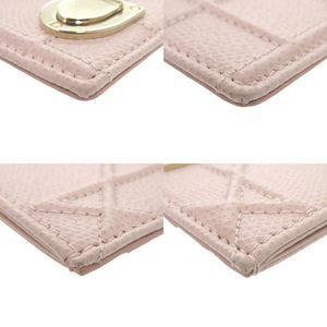 新品同様 クリスチャンディオール レザー ピンク カードケース 0786【中古】Christian Dior