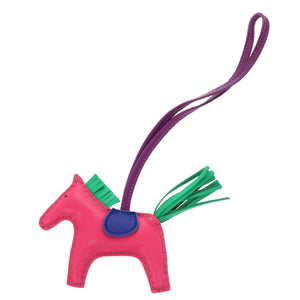 美品 エルメス ロデオPM レインボー リバーシブル ローズショッキング ミント ブルーアズテック ブルーエレクトリック ヴィオレアニオン アニョーミロ バッグチャーム 0787 【中古】 HERMES マルチカラー