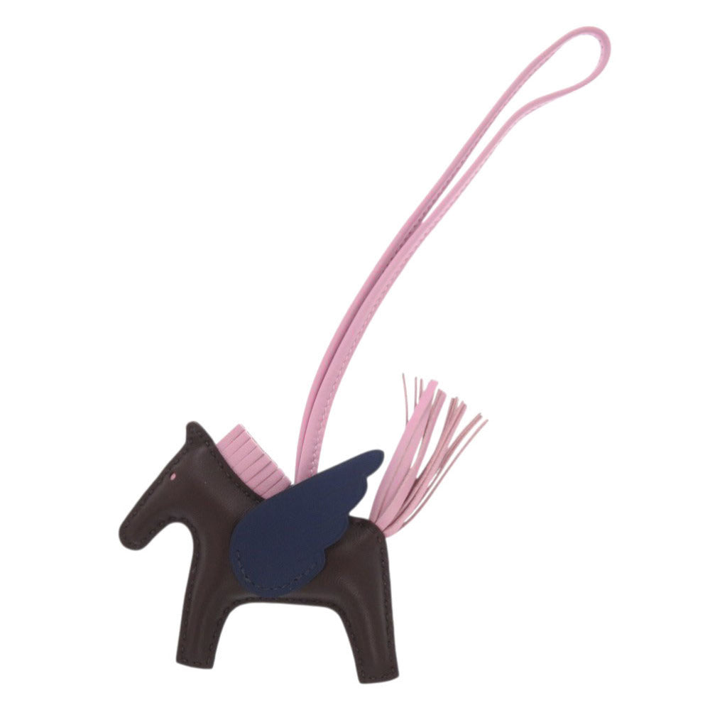 新品同様 エルメス ロデオペガサスPM アニューミロ ルージュセリエ モーヴシルベストル ブルーサフィール バッグチャーム キーホルダー 0796【中古】HERMES