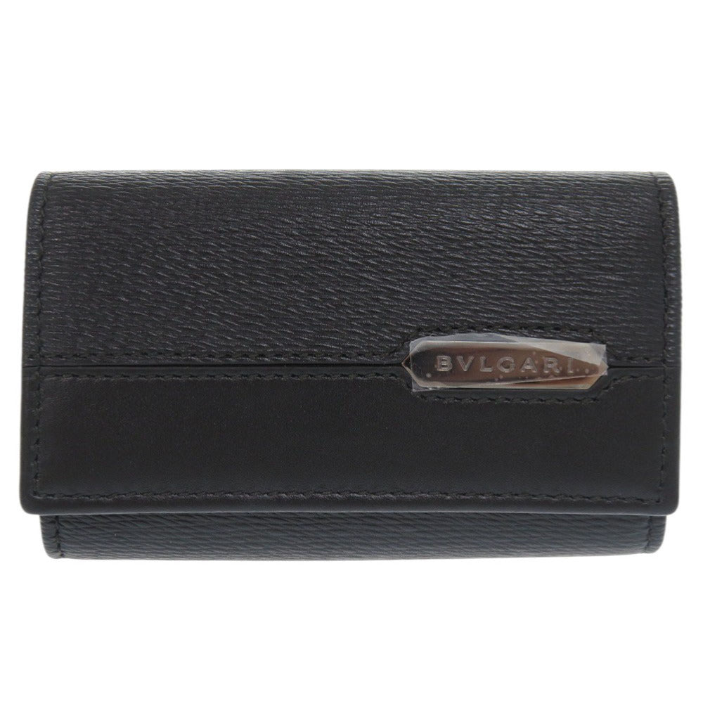 未使用品 ブルガリ セルペンティ スカリエ マン レザー ブラック キーケース 黒 0799【中古】BVLGARI メンズ