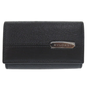未使用品 ブルガリ セルペンティ スカリエ マン レザー ブラック キーケース 黒 0800【中古】BVLGARI メンズ