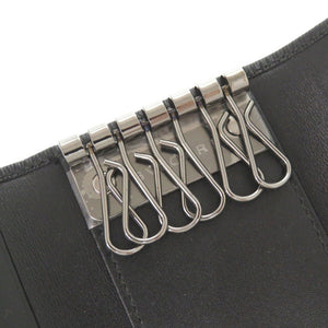 未使用品 ブルガリ セルペンティ スカリエ マン レザー ブラック キーケース 黒 0800【中古】BVLGARI メンズ