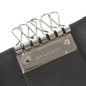 未使用品 ブルガリ セルペンティ スカリエ マン レザー ブラック キーケース 黒 0799【中古】BVLGARI メンズ