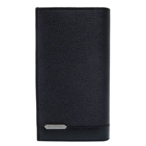 未使用 ブルガリ セルペンティ 282852 レザー ブラック 長財布 黒 0801【中古】BVLGARI