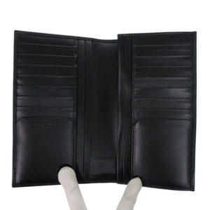 未使用 ブルガリ セルペンティ 282852 レザー ブラック 長財布 黒 0801【中古】BVLGARI