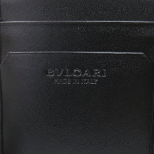 未使用 ブルガリ セルペンティ 282852 レザー ブラック 長財布 黒 0801【中古】BVLGARI