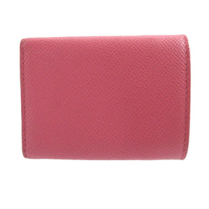 新品同様 クリスチャンディオール 30 モンテーニュ コンパクトウォレット レザー ピンク 3つ折り財布 財布 0802【中古】Christian Dior