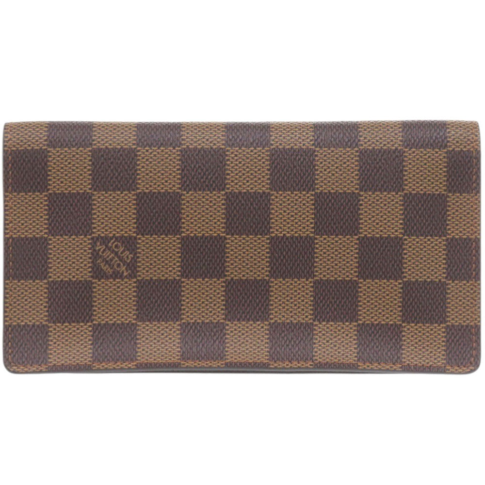 新品同様 ルイ ヴィトン ポルトカルト クレディ ダミエ N60825 ダミエキャンバス ブラウン 長財布 札入れ 茶 LV 0803【中古】LOUIS VUITTON