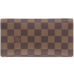 新品同様 ルイ ヴィトン ポルトカルト クレディ ダミエ N60825 ダミエキャンバス ブラウン 長財布 札入れ 茶 LV 0803【中古】LOUIS VUITTON