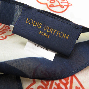 美品 ルイ ヴィトン ヴァージルアブロー NIGO コラボ ハンカチ バンダナ ハート柄 コットン シルク LV 0804【中古】LOUIS VUITTON