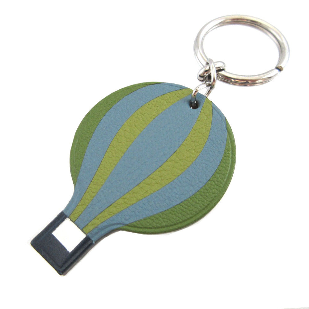 新品同様 エルメス 気球モチーフ シェーブル アニスグリーン バッグチャーム キーホルダー 0808【中古】HERMES