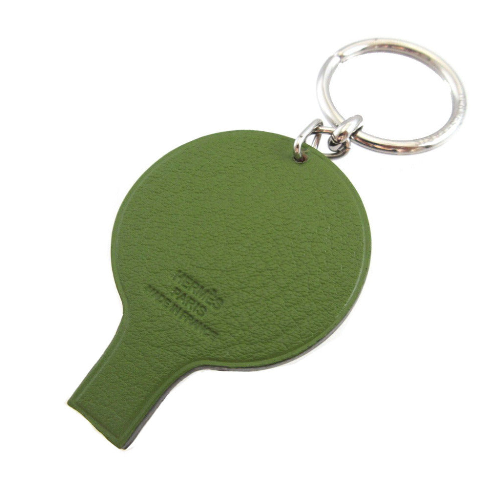 新品同様 エルメス 気球モチーフ シェーブル アニスグリーン バッグチャーム キーホルダー 0808【中古】HERMES