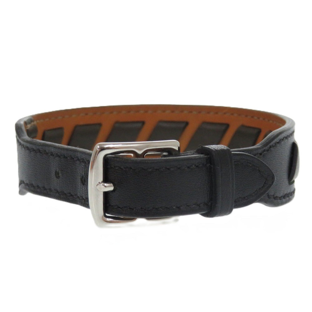 美品 エルメス  エトリヴィエール ダービー レザー  ヴェール マキ U刻印 0809 ブレスレット【中古】HERMES