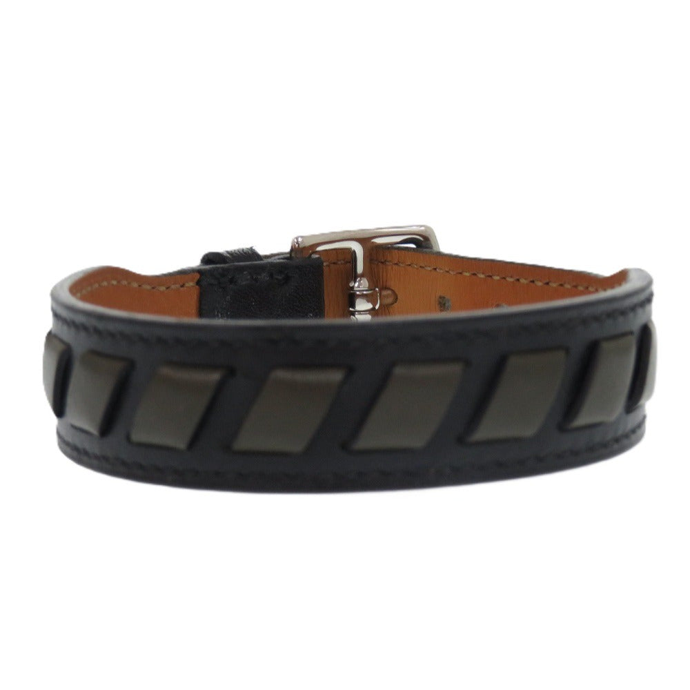 美品 エルメス  エトリヴィエール ダービー レザー  ヴェール マキ U刻印 0809 ブレスレット【中古】HERMES