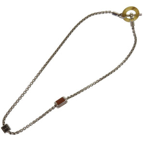 美品 エルメス メリ メロ メタル バッファローホーン シルバー 灰 ネックレス 0812【中古】HERMES