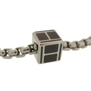 美品 エルメス メリ メロ メタル バッファローホーン シルバー 灰 ネックレス 0812【中古】HERMES