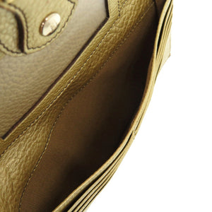 新品同様 フェンディ ズッカ Wホック AG20193 キャンバス レザー ブラウン 0813 金 長財布【中古】FENDI