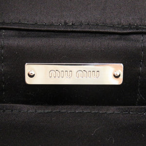 新品同様 ミュウミュウ マテラッセ 5TL518 レザー メタル シルバー 0814 銀 リップケース【中古】MIUMIU