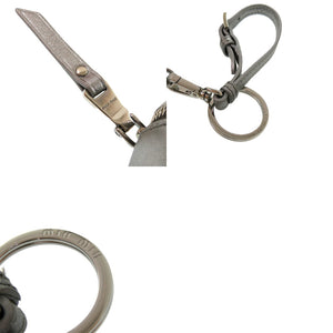 新品同様 ミュウミュウ マテラッセ 5TL518 レザー メタル シルバー 0814 銀 リップケース【中古】MIUMIU