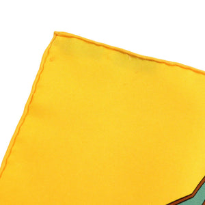 美品 エルメス カレ45 プチカレ Qu importe le flacon 香水瓶 シルク イエロー スカーフ 0821【中古】HERMES