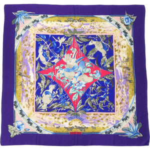 美品 エルメス カレ140 TROPIQUES トロピック カシミヤ シルク マルチカラー スカーフ 0823【中古】HERMES