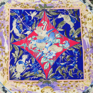 美品 エルメス カレ140 TROPIQUES トロピック カシミヤ シルク マルチカラー スカーフ 0823【中古】HERMES