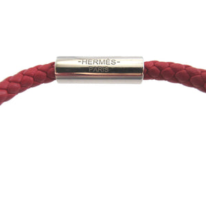 美品 エルメス ゴリアテ レザー レッド 赤 ブレスレット 0831【中古】HERMES