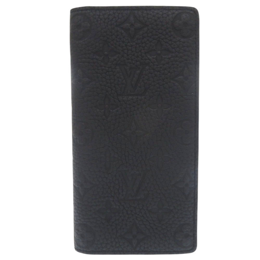 美品 ルイ ヴィトン ポルトフォイユ ブラザ モノグラムトリヨン M69038 ブラック 二つ折り財布 LV 0838【中古】LOUIS VUITTON