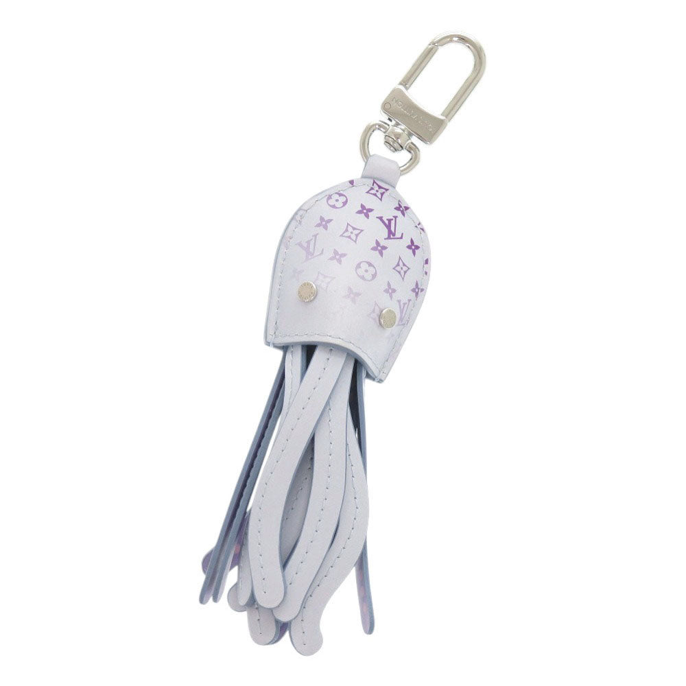 未使用品 ルイ ヴィトン バッグチャーム LV オクトパス M01927 レザー ブルー キーホルダー LV 0839【中古】LOUIS VUITTON