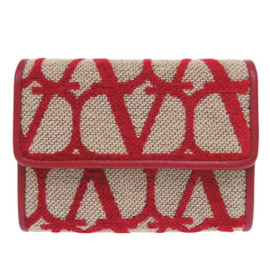 新品同様 ヴァレンティノ ガラヴァーニ トワル イコノグラフ 2W2P0Y72HUJ レザー レッド カードケース 赤 0840【中古】Valentino Garavani