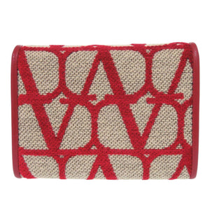 新品同様 ヴァレンティノ ガラヴァーニ トワル イコノグラフ 2W2P0Y72HUJ レザー レッド カードケース 赤 0840【中古】Valentino Garavani