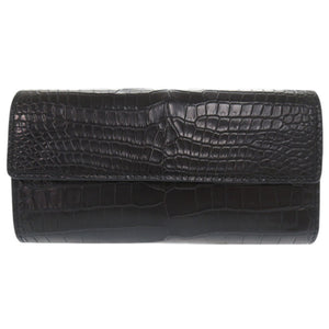 美品 ザ ラスト アート プロジェクト マットクロコ ブラック 長財布 黒 0841【中古】THE LAST ART PROJECT メンズ
