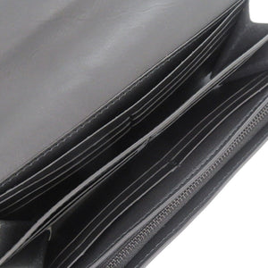 美品 ザ ラスト アート プロジェクト マットクロコ ブラック 長財布 黒 0841【中古】THE LAST ART PROJECT メンズ