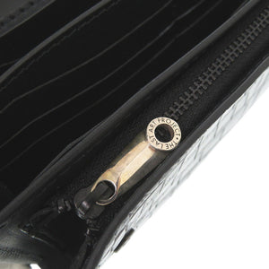 美品 ザ ラスト アート プロジェクト マットクロコ ブラック 長財布 黒 0841【中古】THE LAST ART PROJECT メンズ