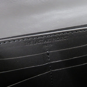 美品 ザ ラスト アート プロジェクト マットクロコ ブラック 長財布 黒 0841【中古】THE LAST ART PROJECT メンズ