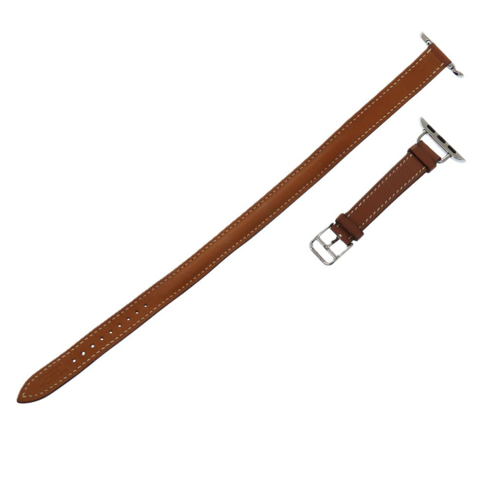 美品 エルメス × アップルウォッチ ドゥブルトゥール Apple Watch 腕時計 レザー メタル ブラウン U刻印 0842【中古】HERMES