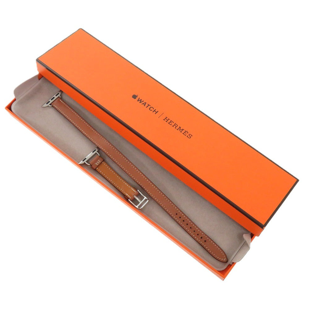 美品 エルメス × アップルウォッチ ドゥブルトゥール Apple Watch 腕時計 レザー メタル ブラウン U刻印 0842【中古】HERMES