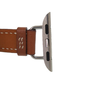 美品 エルメス × アップルウォッチ ドゥブルトゥール Apple Watch 腕時計 レザー メタル ブラウン U刻印 0842【中古】HERMES