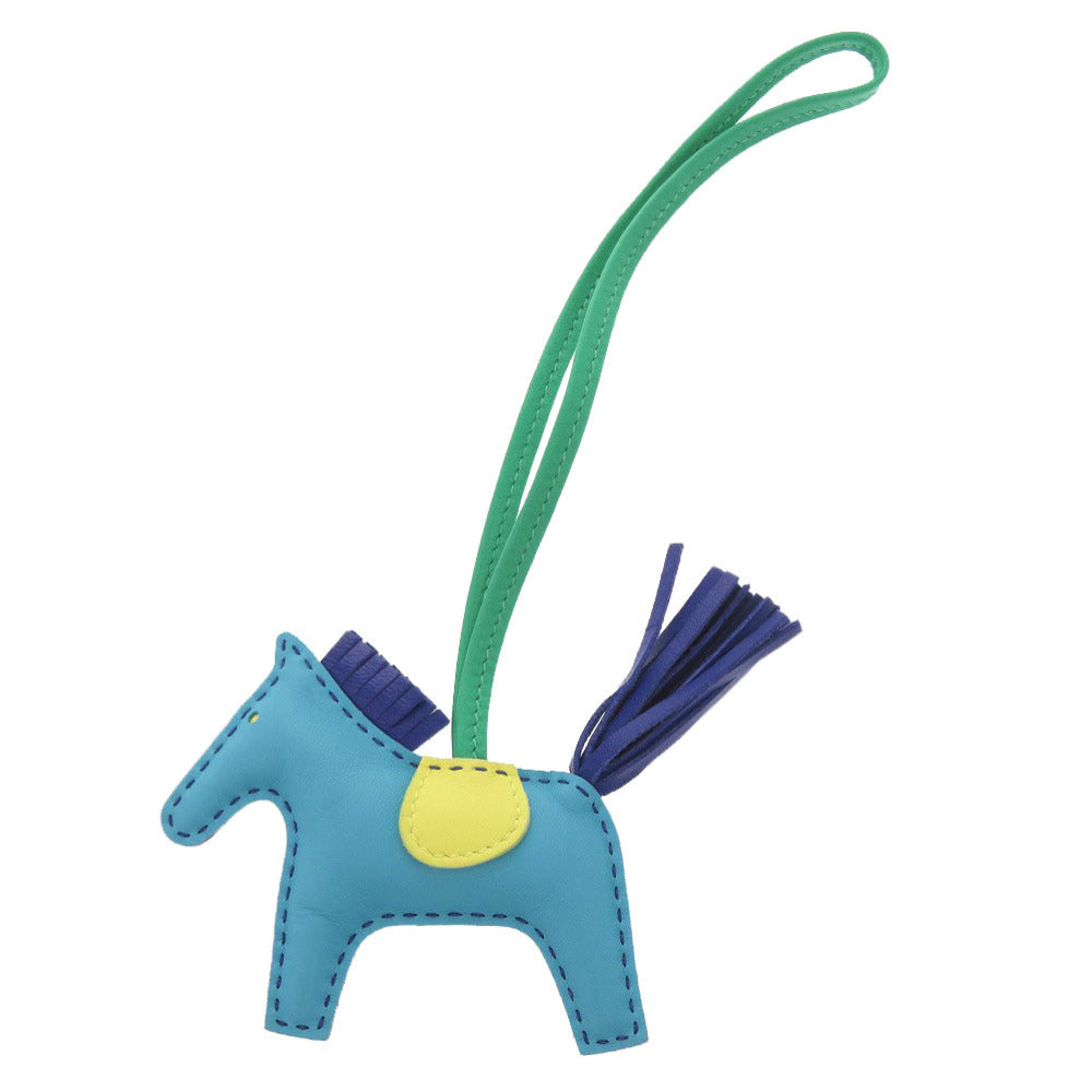 美品 エルメス ロデオPM レインボー リバーシブル ブルーアズテック スフレ ブルーエレクトリック ローズショッキング アニョーミロ バッグチャーム 0845 【中古】 HERMES