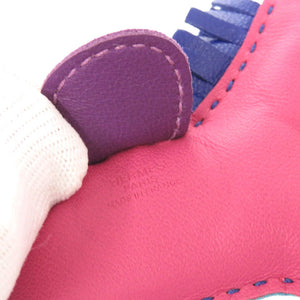 美品 エルメス ロデオPM レインボー リバーシブル ブルーアズテック スフレ ブルーエレクトリック ローズショッキング アニョーミロ バッグチャーム 0845 【中古】 HERMES