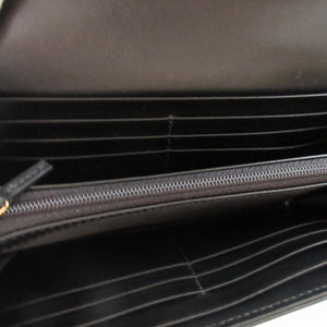 新品同様 グッチ GGマーモント 443436 レザー ブラック 黒 2つ折り長財布 財布 0847【中古】GUCCI