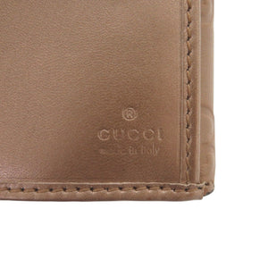 未使用 グッチ グッチシマ 203550 レザー ピンクベージュ 長財布 0848【中古】GUCCI